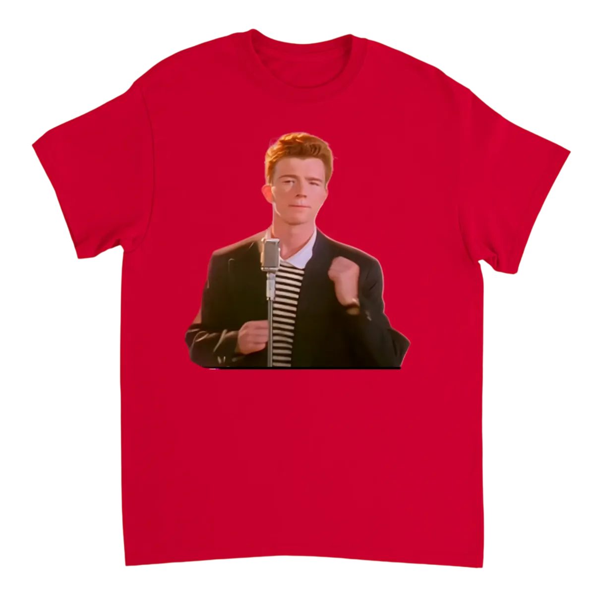 Rickroll Ready: Never Give Up Tee White T-Shirts Photo 4