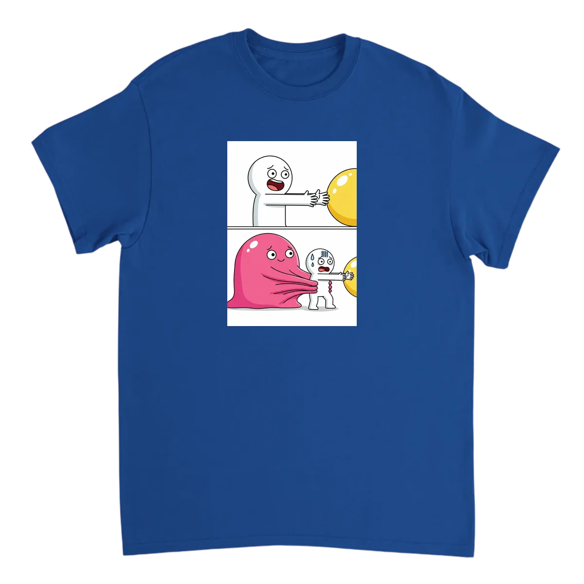 Running Away Balloon T-Shirt Black T-Shirts Photo 4