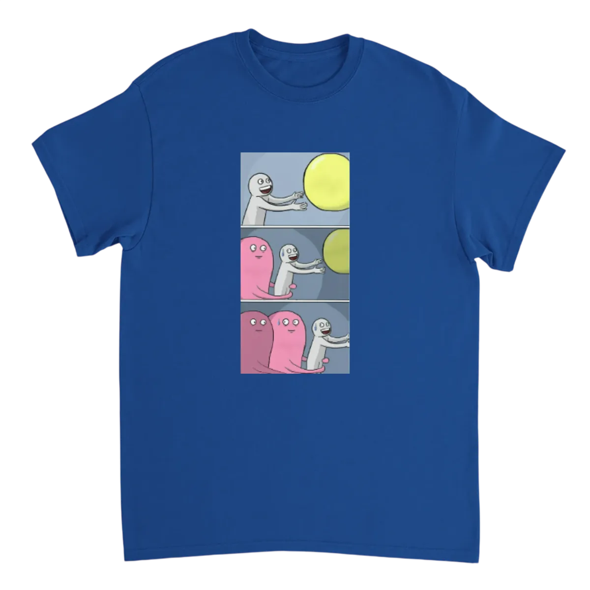 Running Away Balloon T-Shirt Black T-Shirts Photo 4