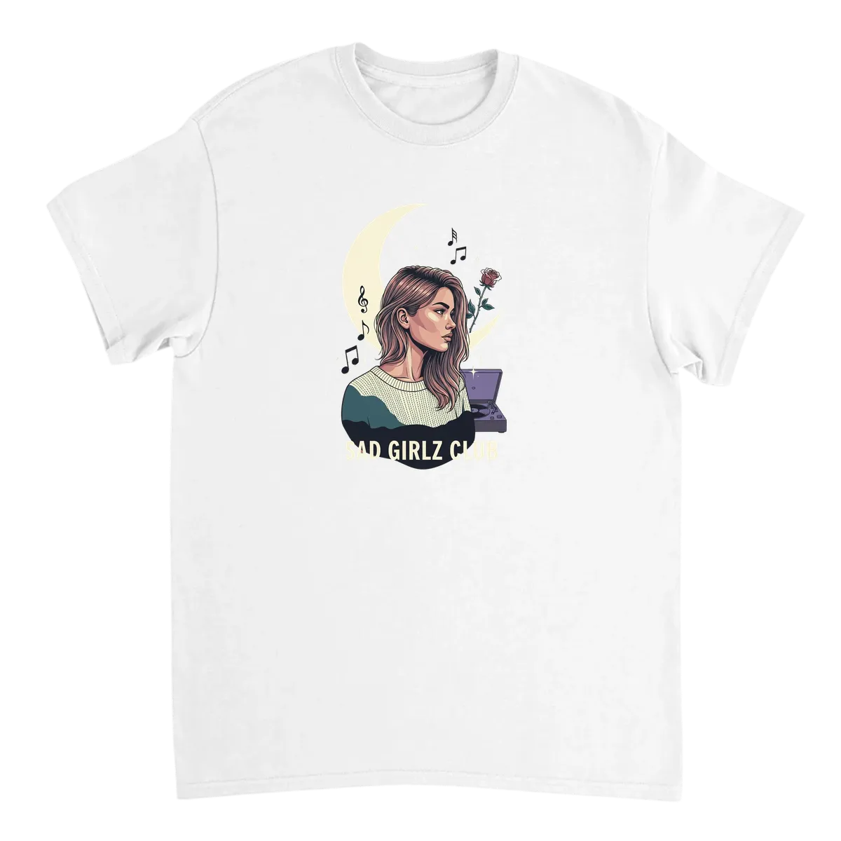 Sad Girlz Club Aesthetic Tee T-Shirts - White