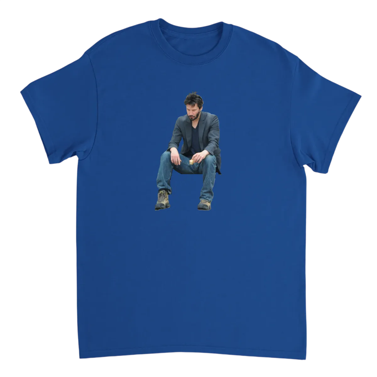 Sad Keanu: Iconic Meme Mood Tee Black T-Shirts Photo 4