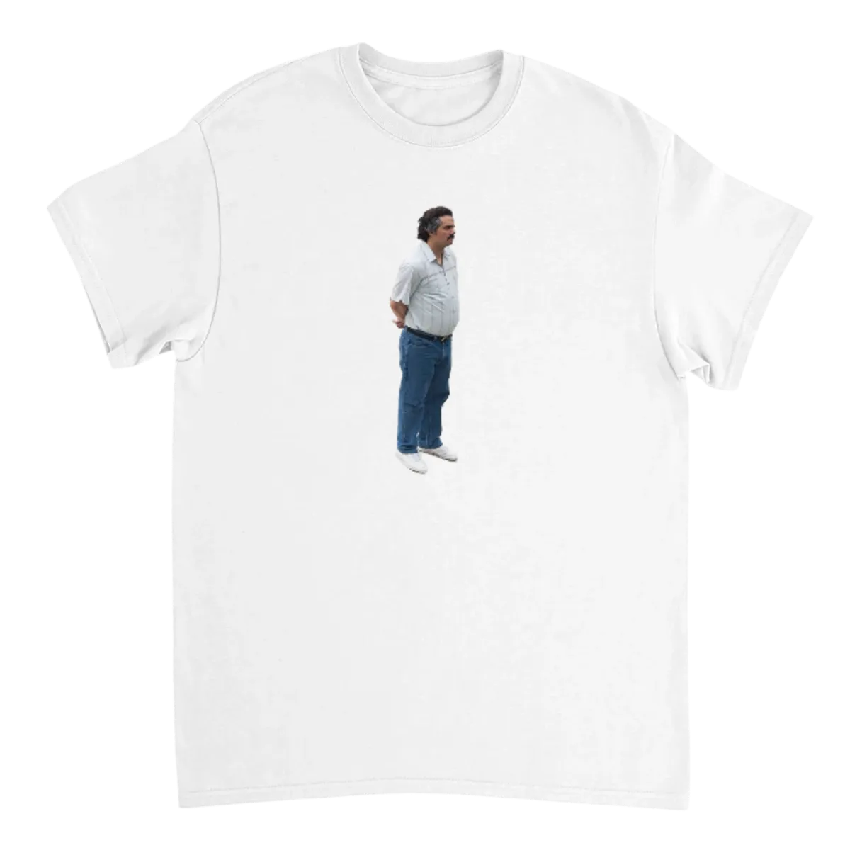 Sad Pablo Escobar White T-Shirts Photo 2