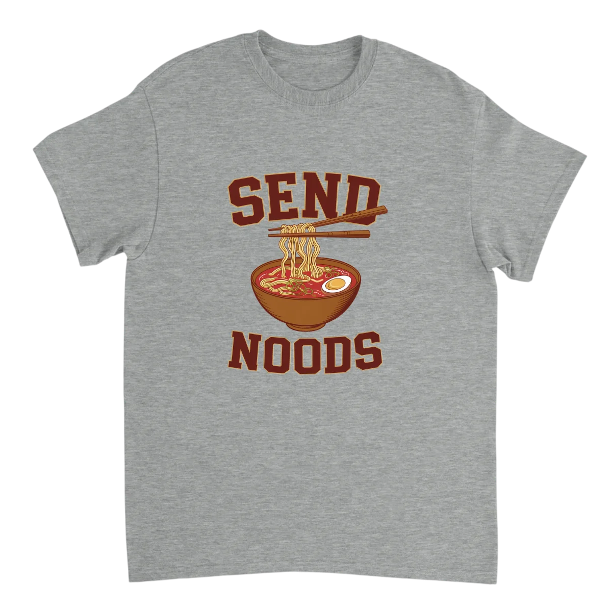 Send Noods Ramen Bowl Funny T-Shirt - Red T-Shirts (ZeitZwag Streetwear)