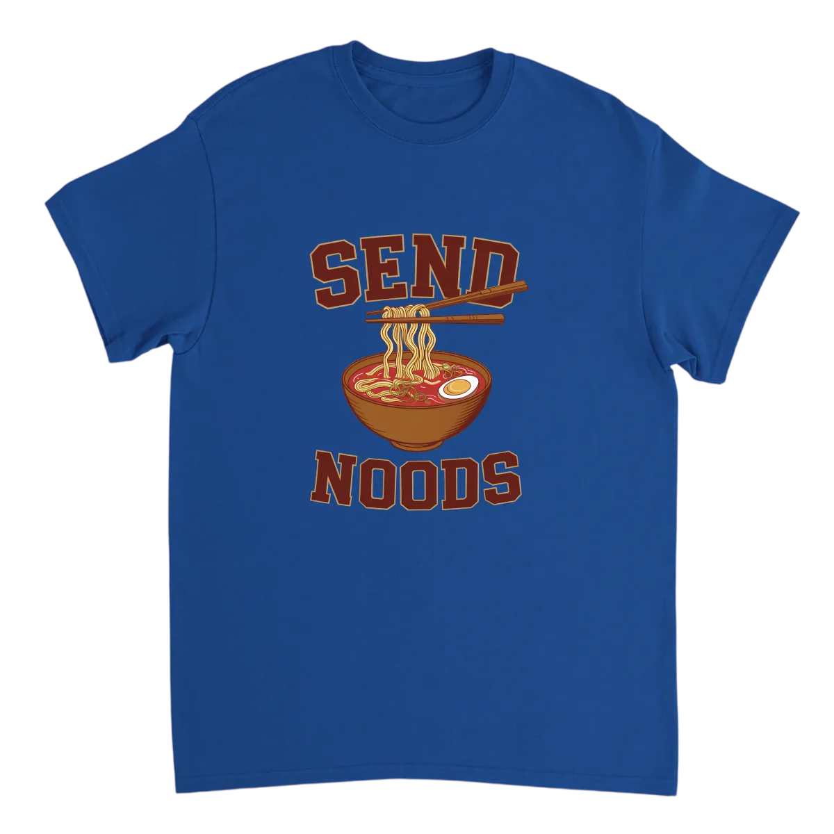 Send Noods Ramen Bowl Funny T-Shirt Red T-Shirts Photo 3