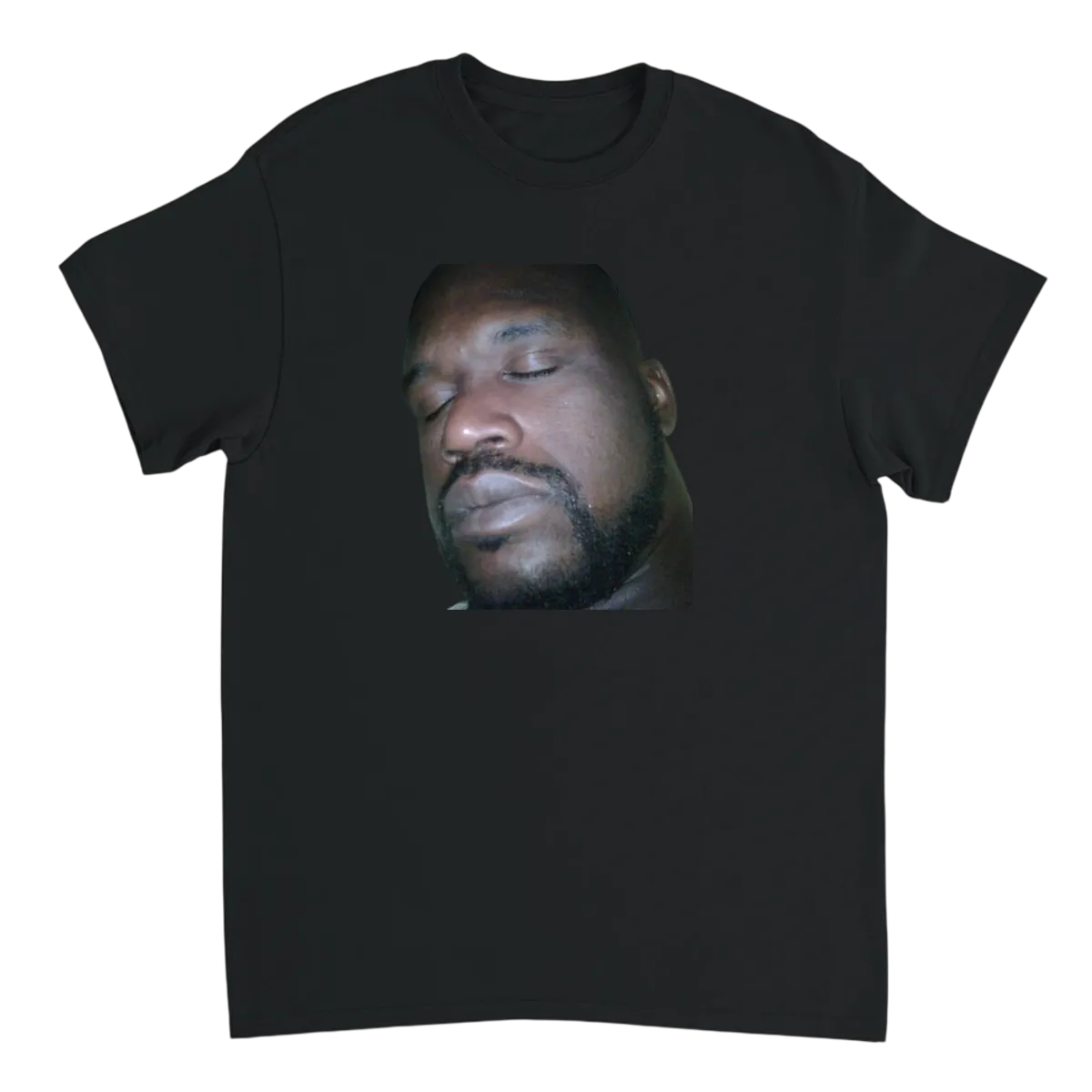 Shaq Sleeping Meme Tee: Nap Mode Activated! T-Shirts - Black