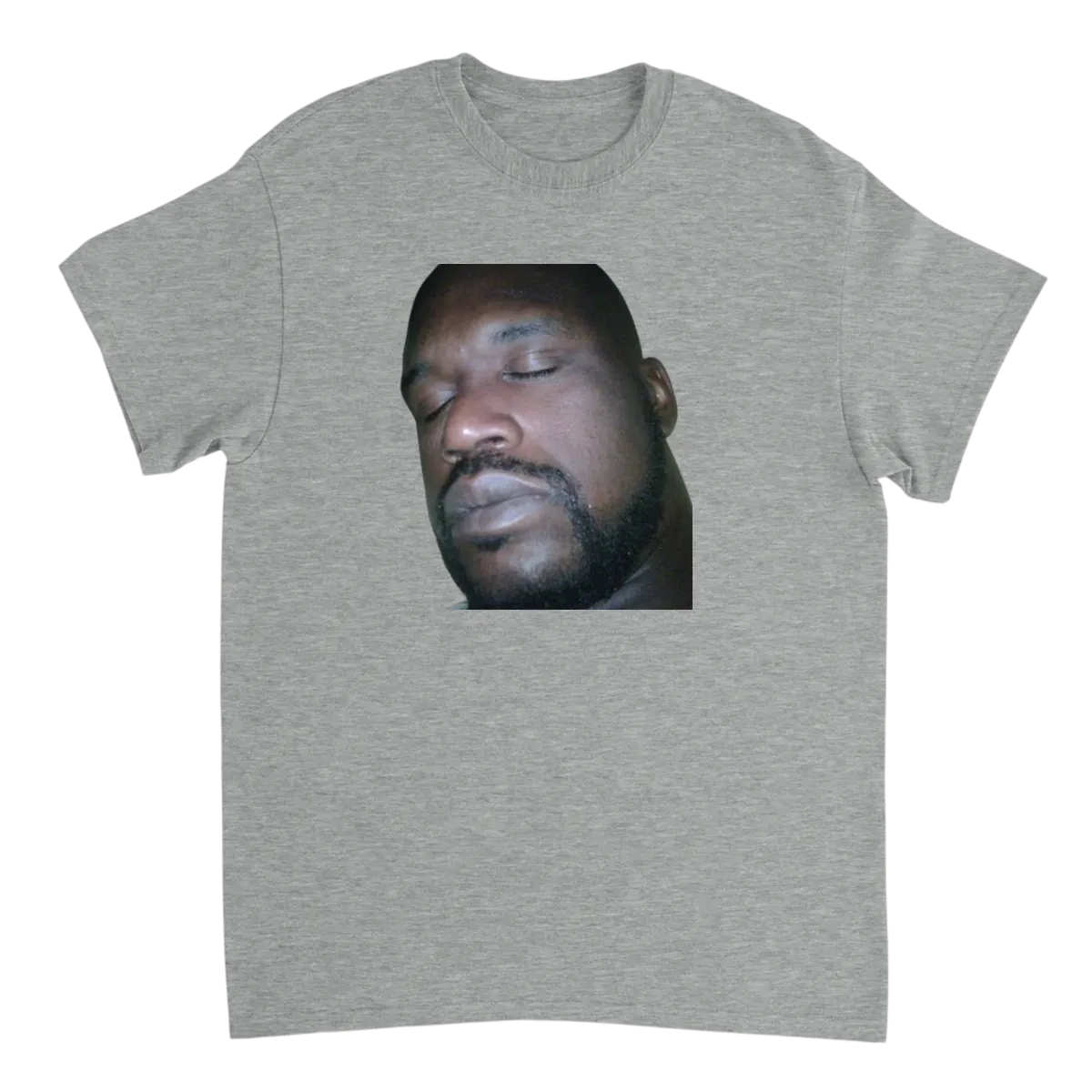 Shaq Sleeping Meme Tee: Nap Mode Activated! T-Shirts - Grey