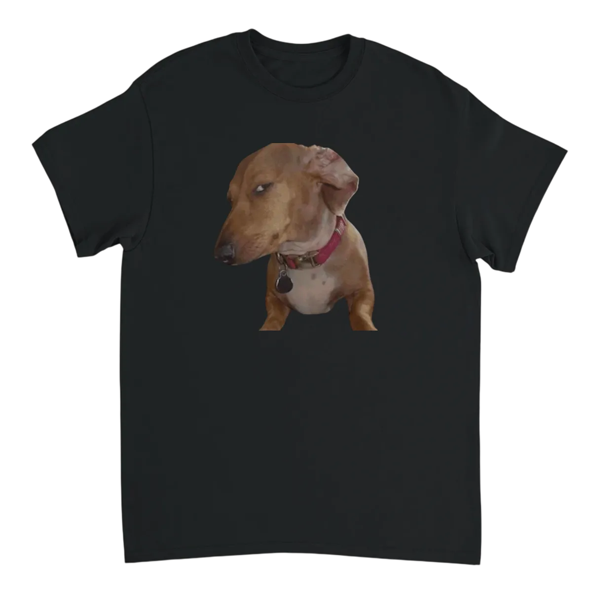 Side Eye Dog Tee: The Unimpressed Look T-Shirts - Black
