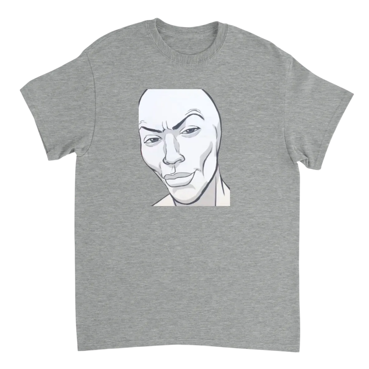 Sigma Face Meme Tee | Solo Vibe T-Shirts - Grey