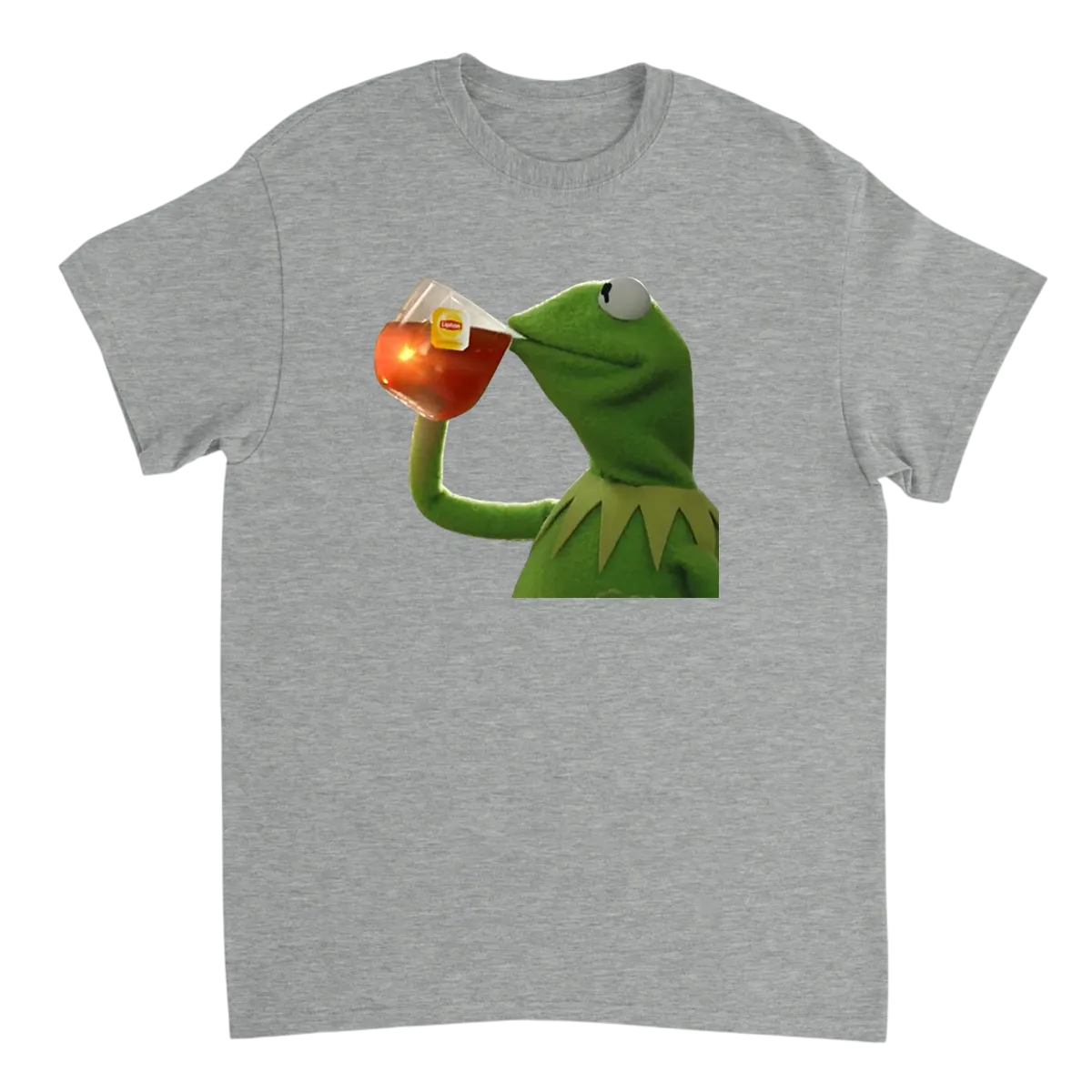 Sipping Frog Tea Tee Black T-Shirts Photo 2