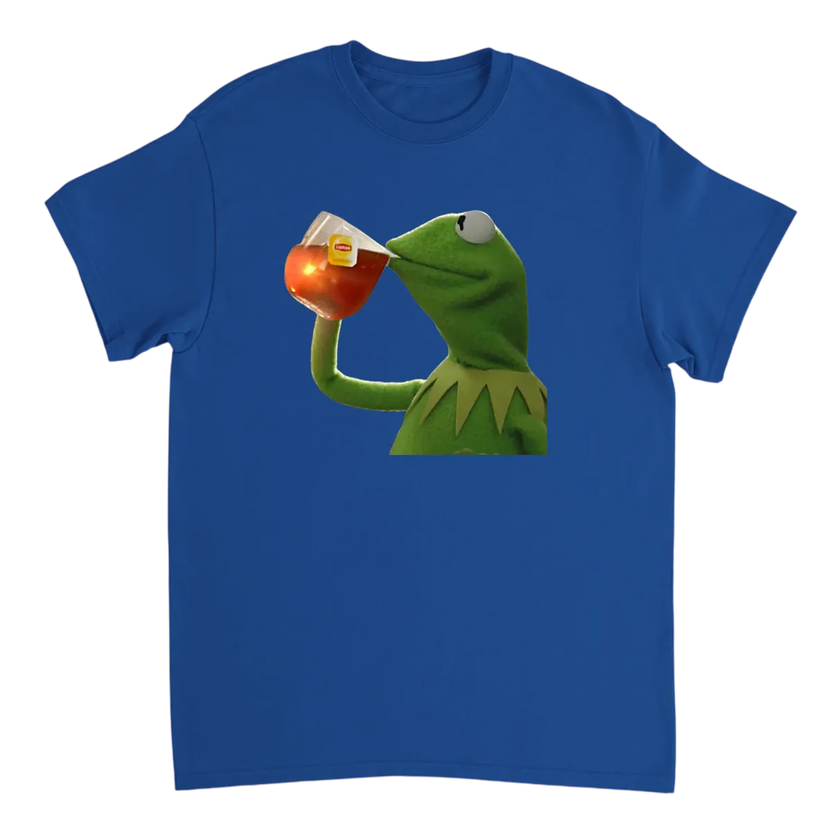 Sipping Frog Tea Tee Black T-Shirts Photo 4