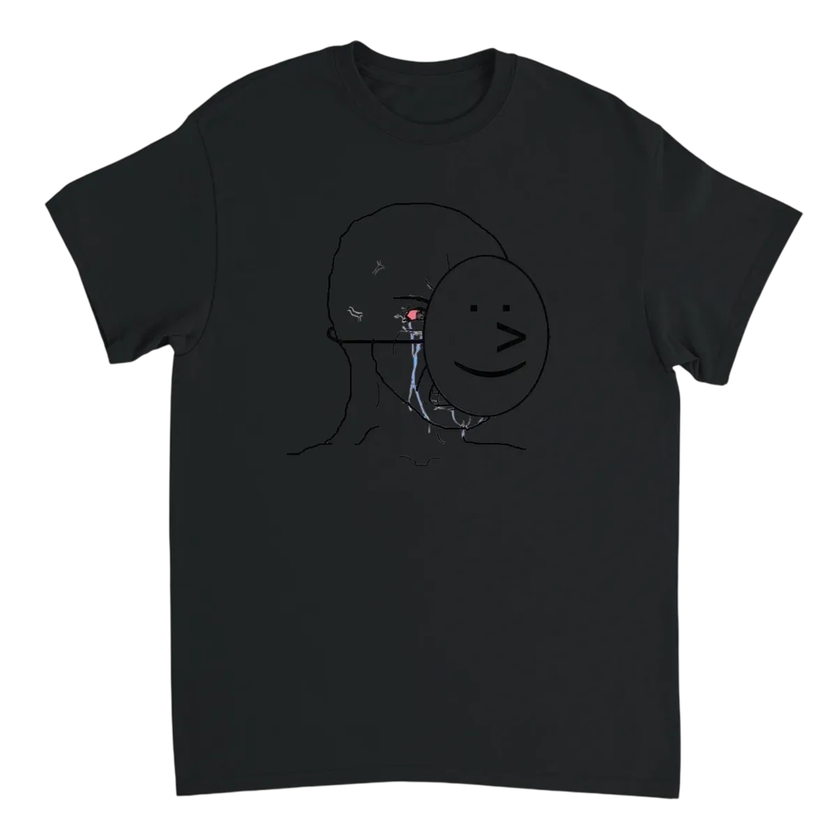 Smiling Mask: It's Fine. I'm Fine. Tee T-Shirts - Black