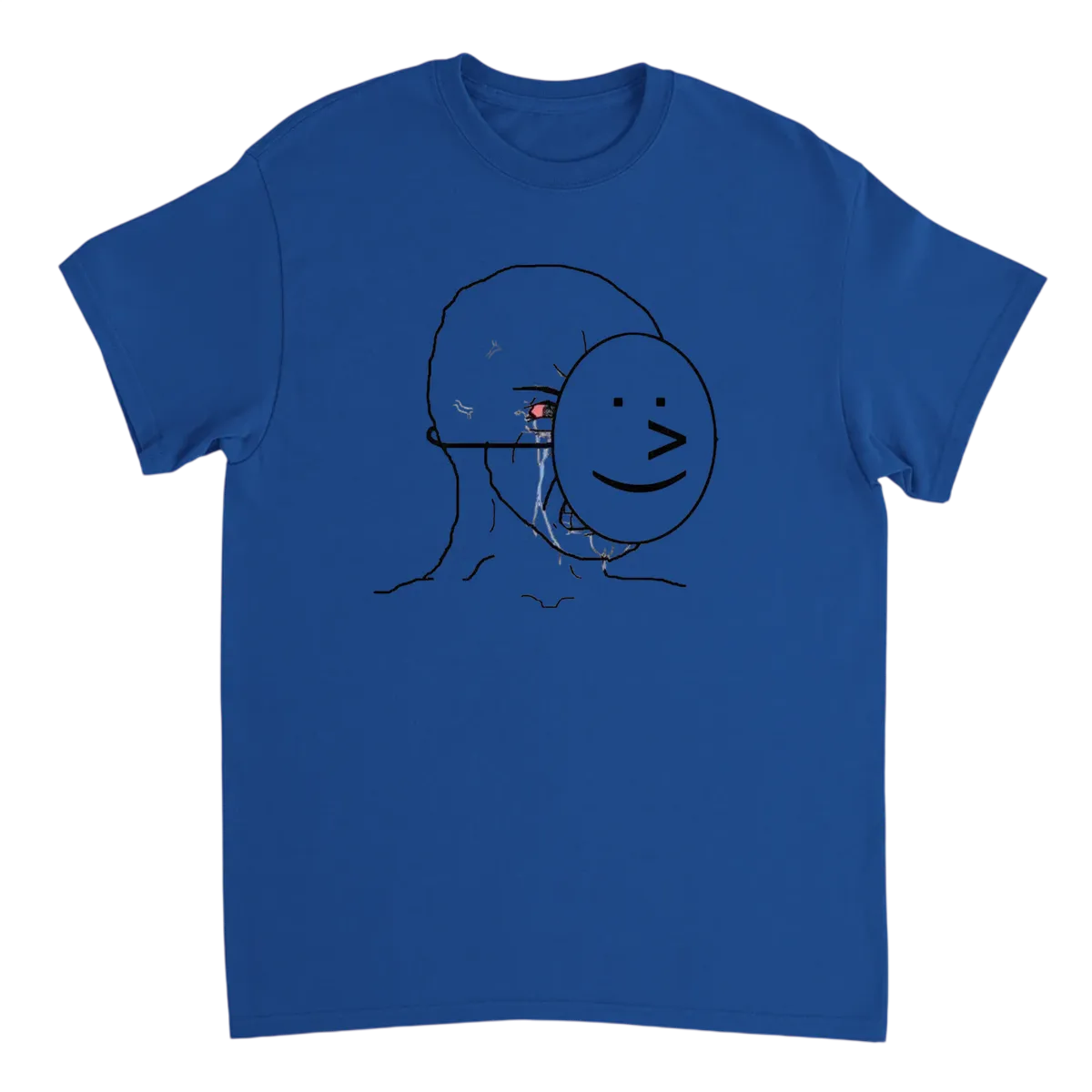 Smiling Mask: It's Fine. I'm Fine. Tee T-Shirts - Royal