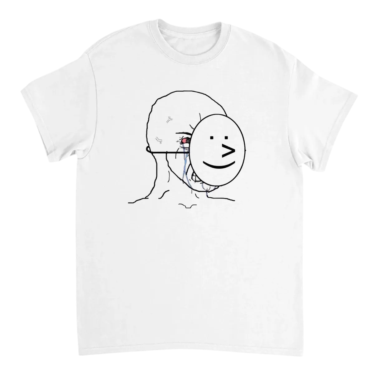 Smiling Mask: It's Fine. I'm Fine. Tee T-Shirts - White
