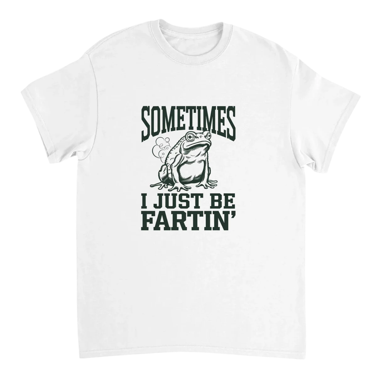 Sometimes I Just Be Fartin Frog Tee White T-Shirts Photo 2