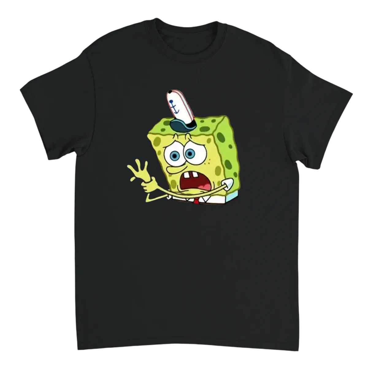 SpongeBob Burned T-Shirt T-Shirts - Black