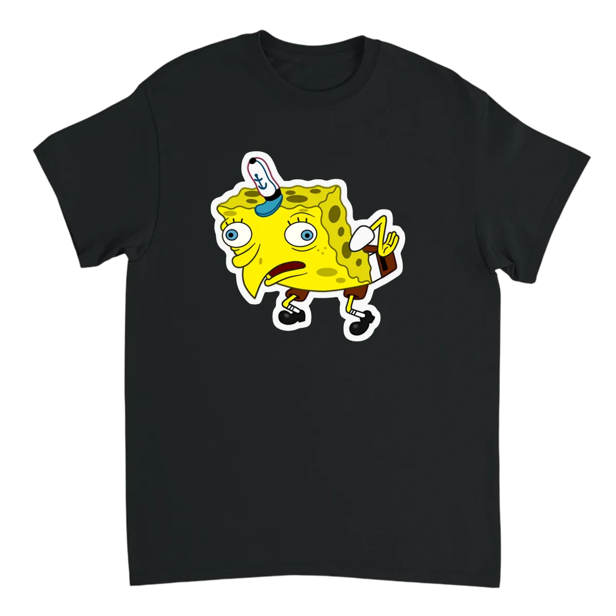 SpongeBob Chicken T-Shirt T-Shirts - Black
