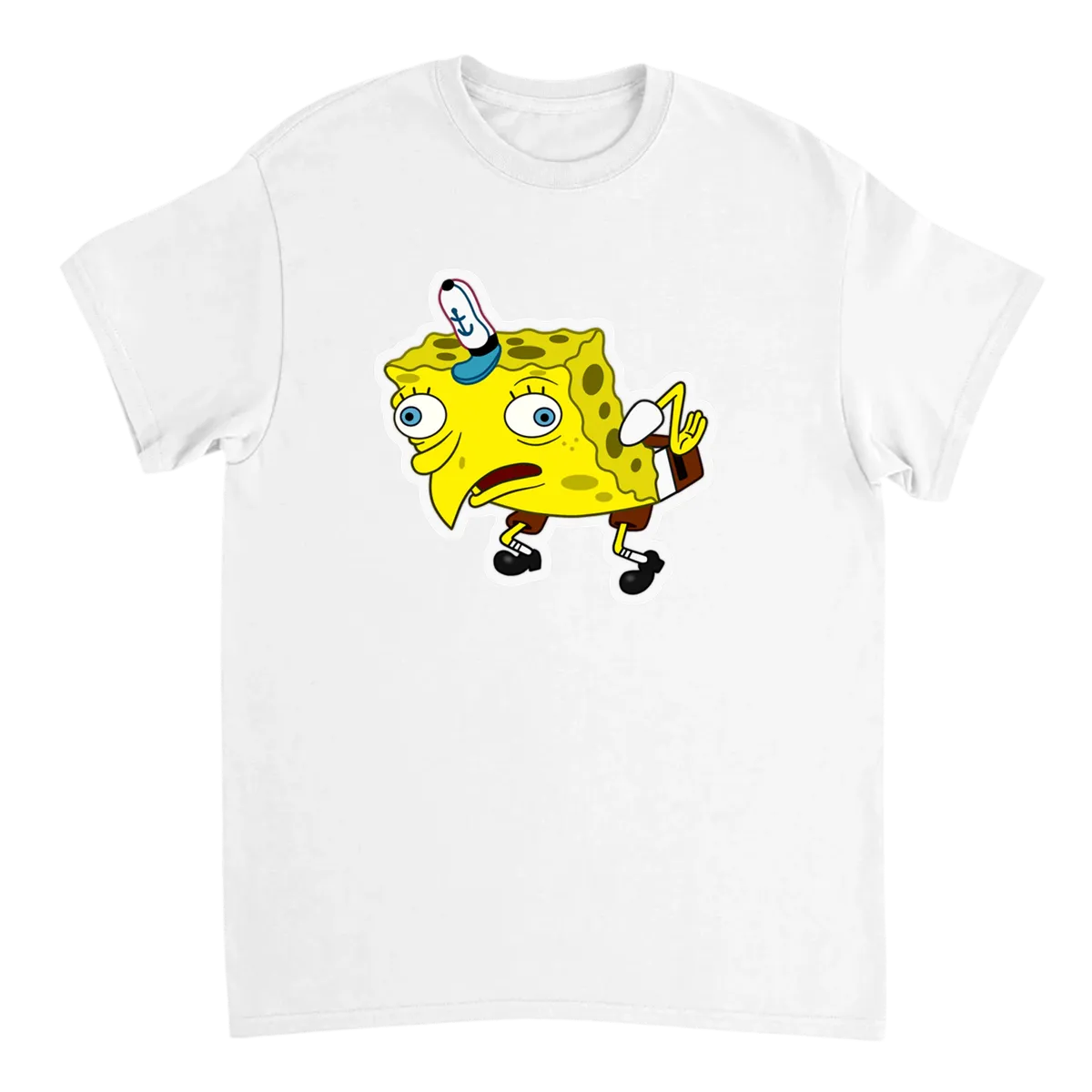 SpongeBob Chicken T-Shirt Black T-Shirts Photo 5