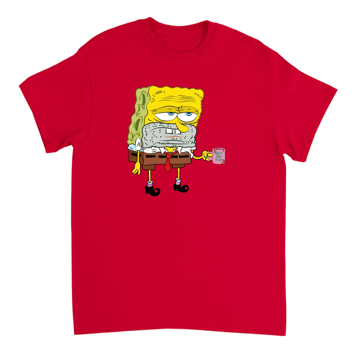 SpongeBob Tired T-Shirt Black T-Shirts Photo 3