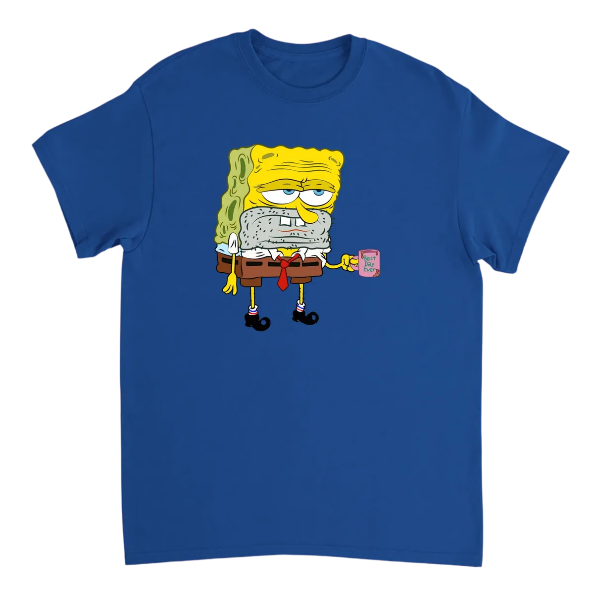 SpongeBob Tired T-Shirt T-Shirts - Royal