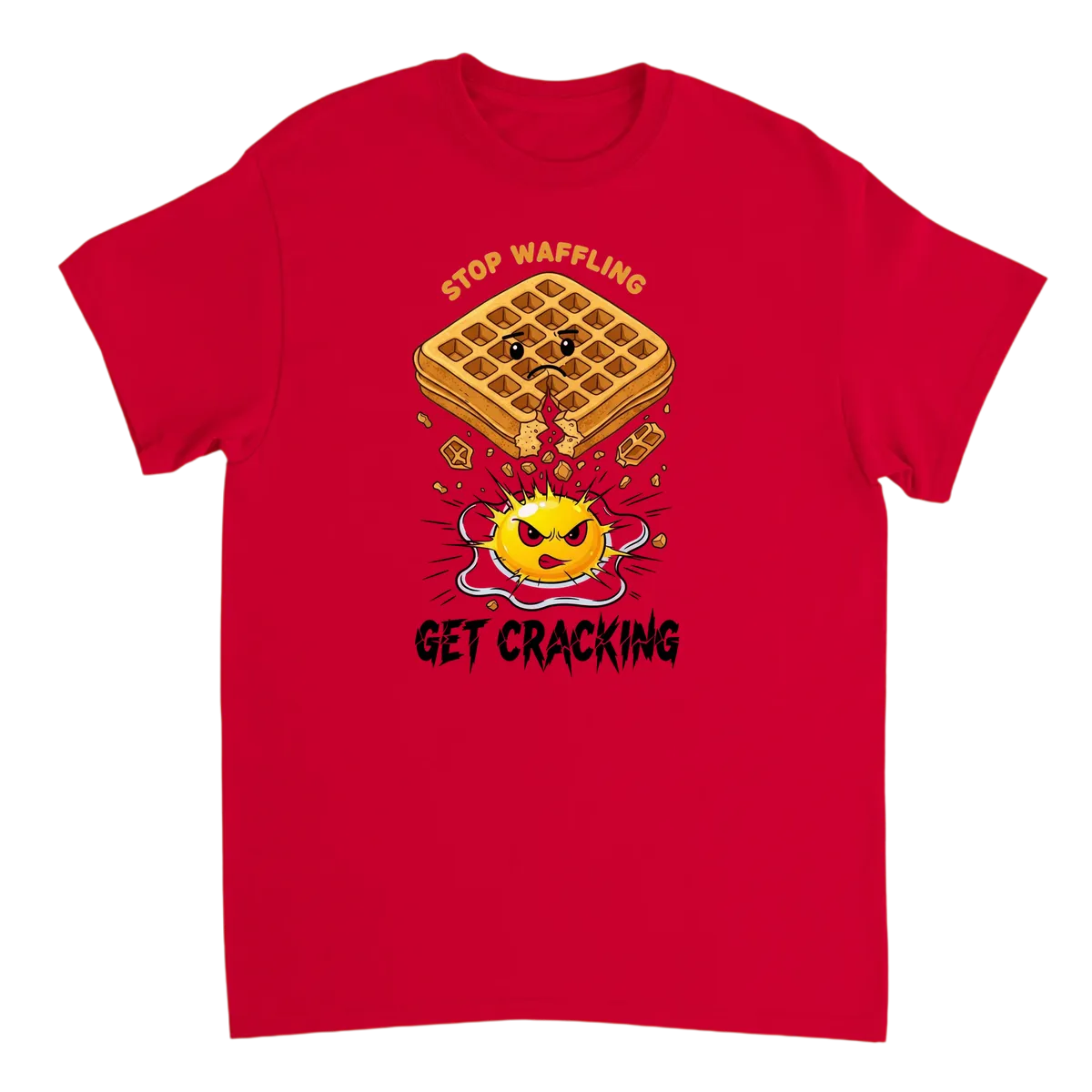 Stop Waffling, Get Cracking Meme Tee White T-Shirts Photo 4