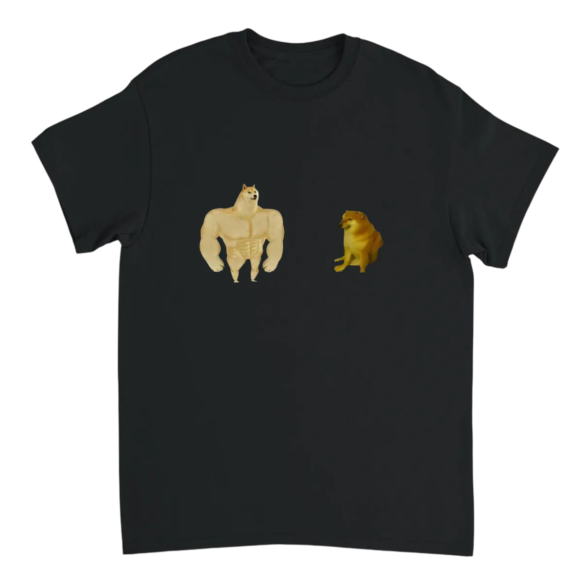 Strong Dog vs. Small Dog Meme Tee Royal T-Shirts Photo 3
