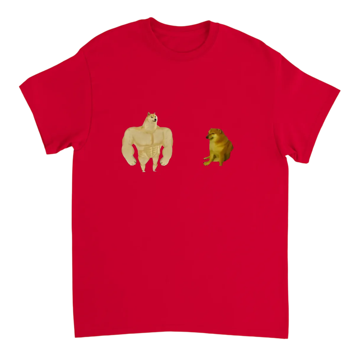 Strong Dog vs. Small Dog Meme Tee Royal T-Shirts Photo 4