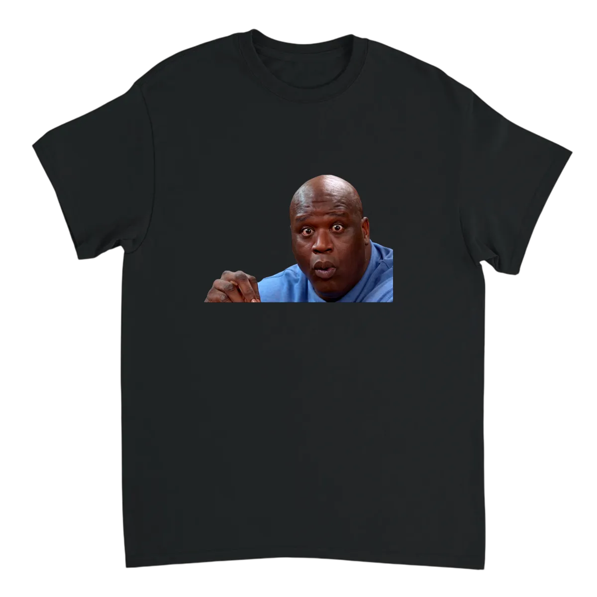 Surprised Shaq Meme Tee - Get Shaq-Faced! T-Shirts - Black