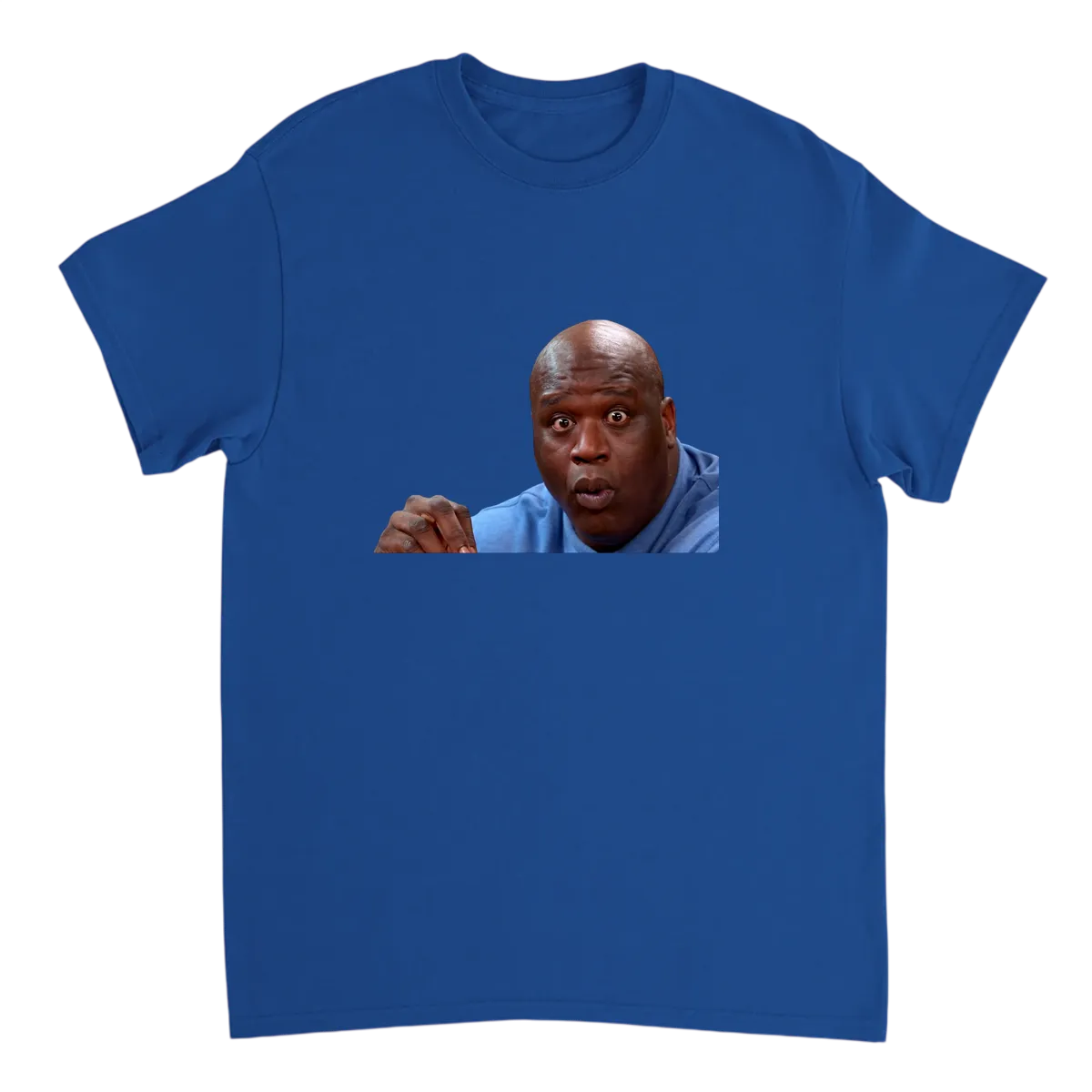 Surprised Shaq Meme Tee - Get Shaq-Faced! T-Shirts - Royal