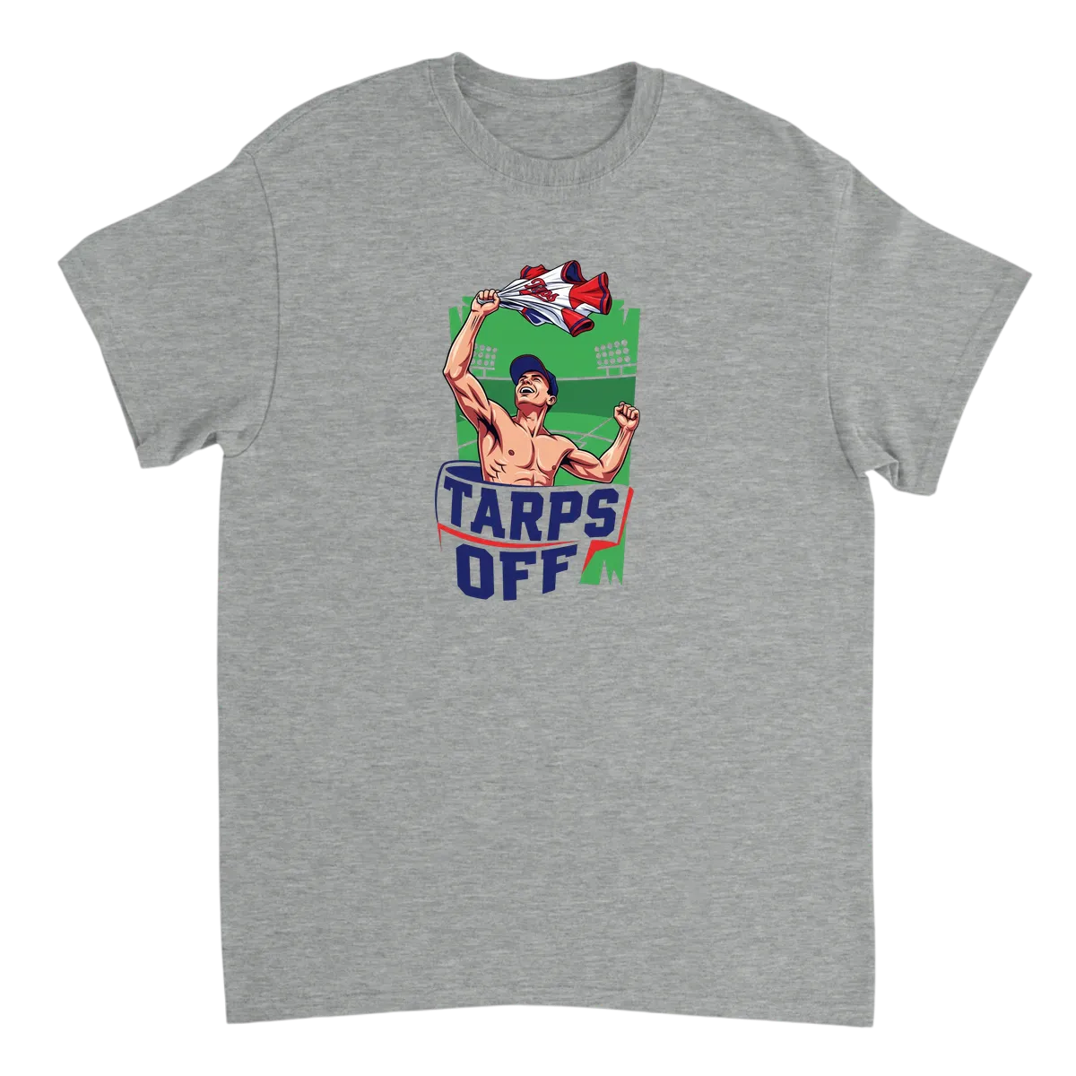 Tarps Off Tee: Game Day Hype T-Shirts - Grey