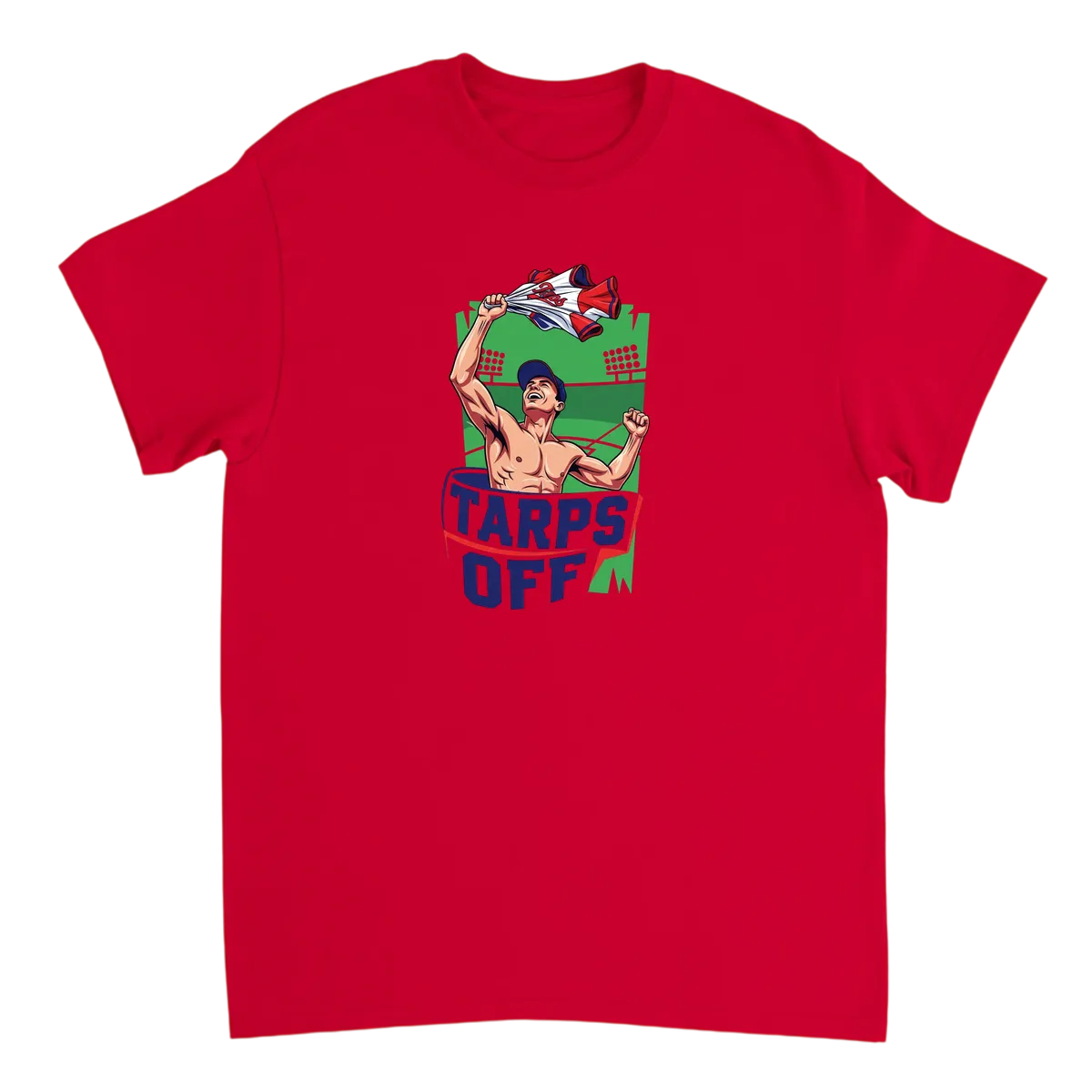 Tarps Off Tee: Game Day Hype T-Shirts - Red