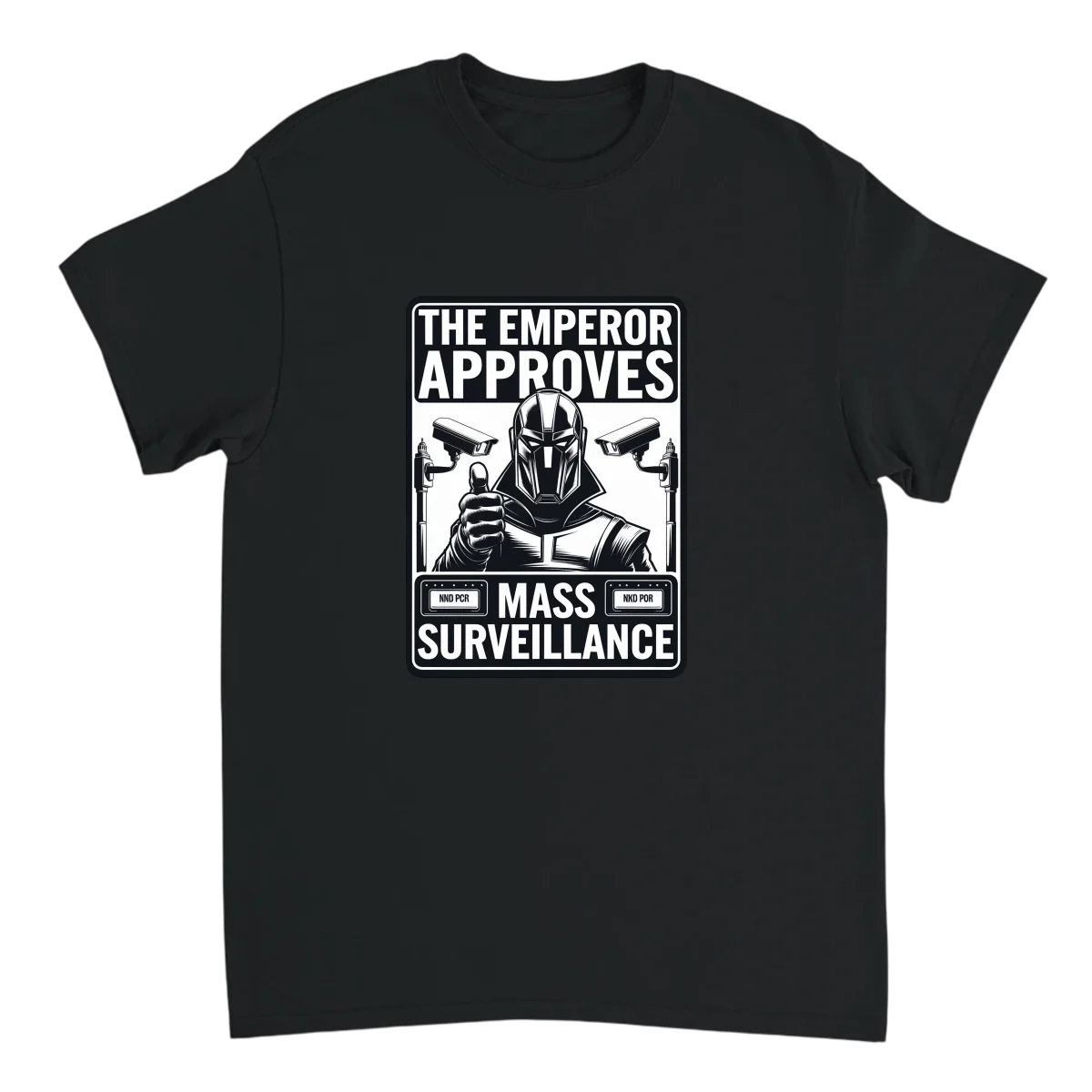 The Emperor Approves Flock Graphic Tee White T-Shirts Photo 2