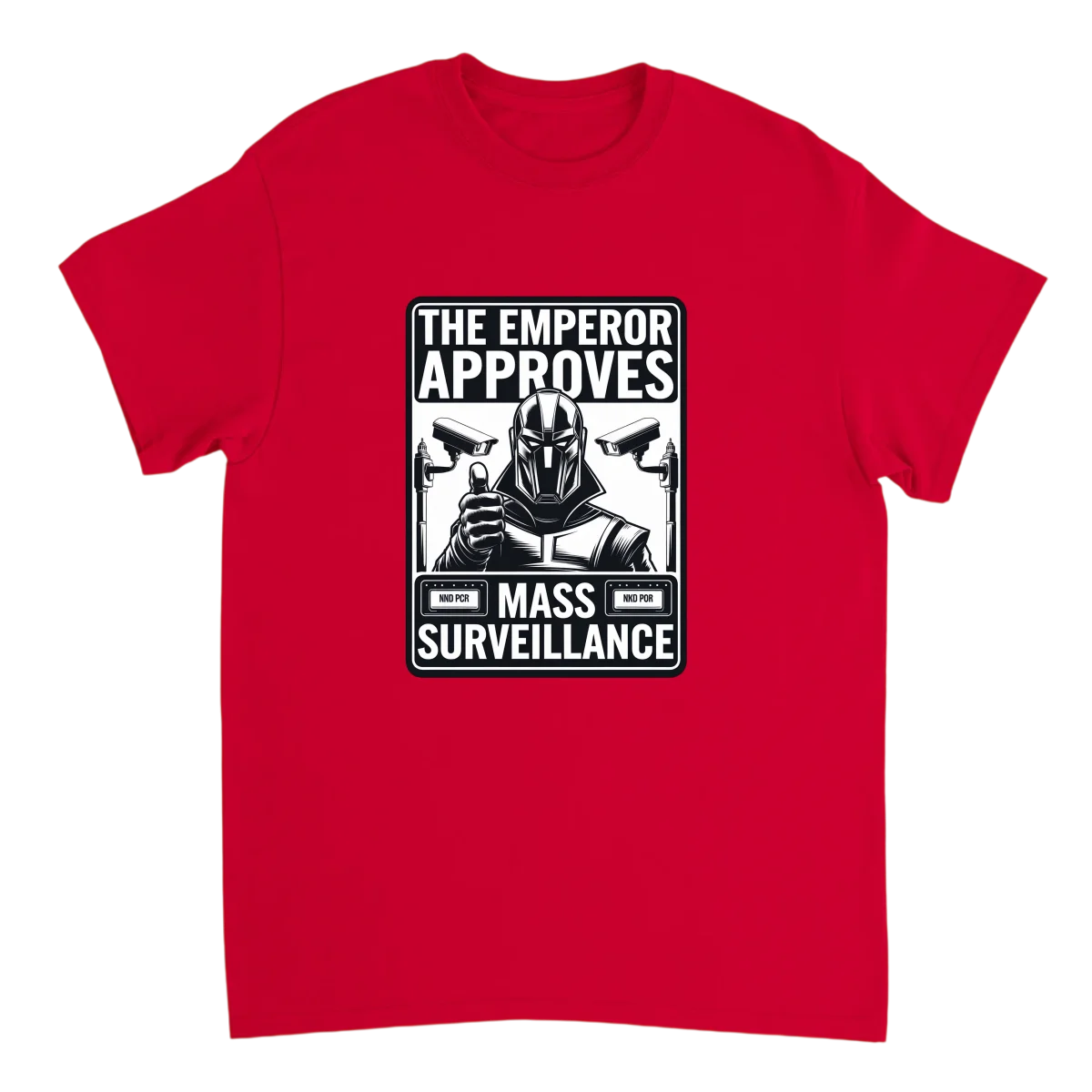 The Emperor Approves Flock Graphic Tee White T-Shirts Photo 3