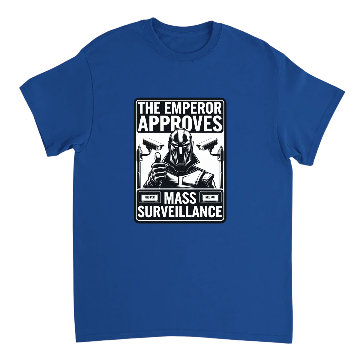 The Emperor Approves Flock Graphic Tee T-Shirts - Royal