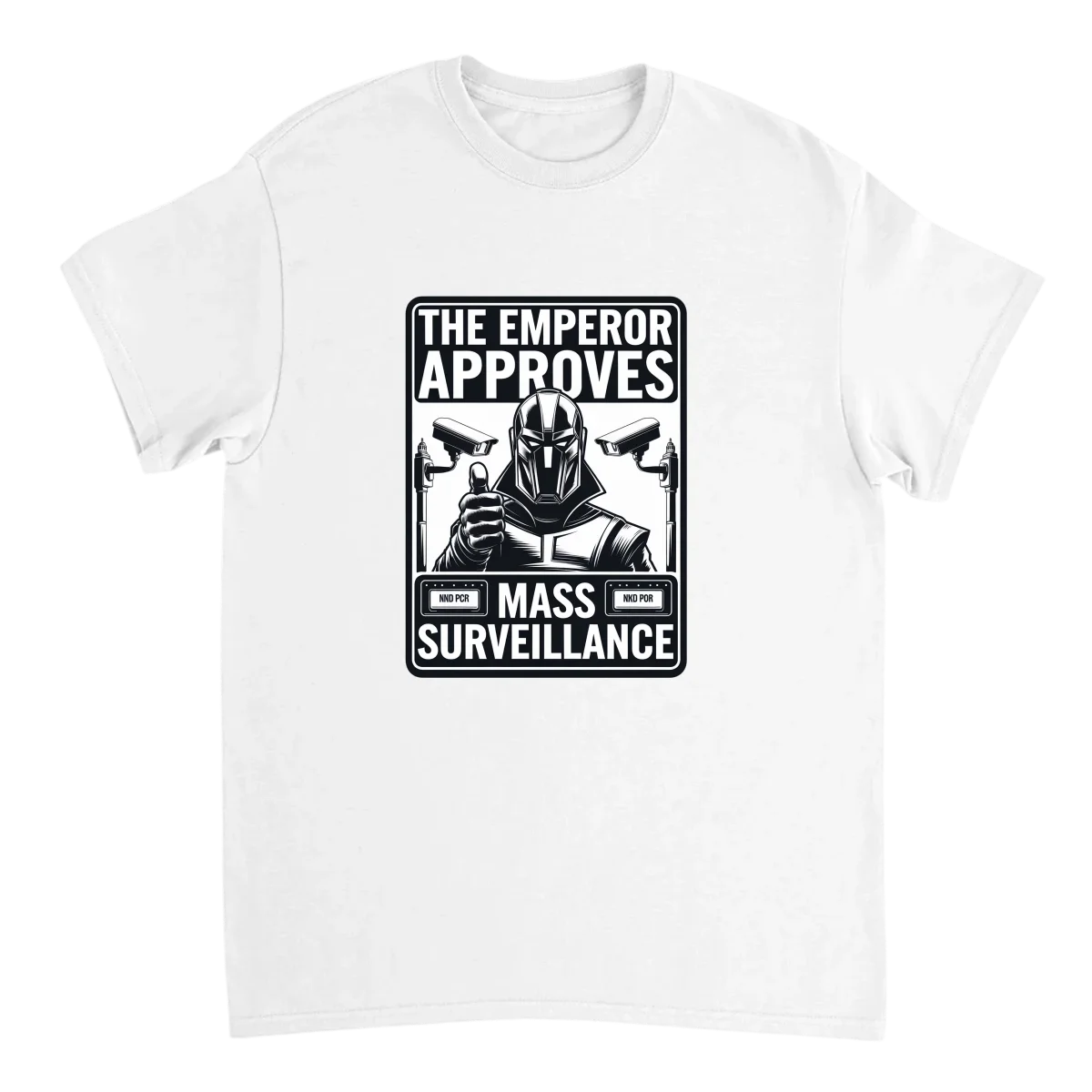 The Emperor Approves Flock Graphic Tee - White T-Shirts (ZeitZwag Streetwear)