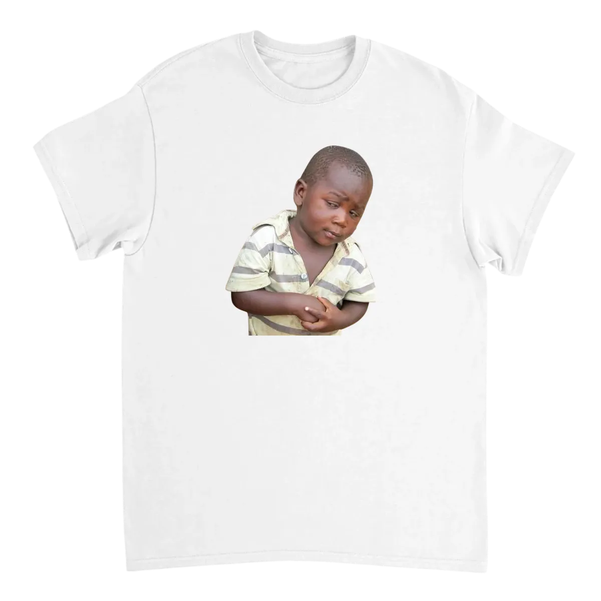 Third World Skeptical Kid T-Shirt White T-Shirts Photo 2