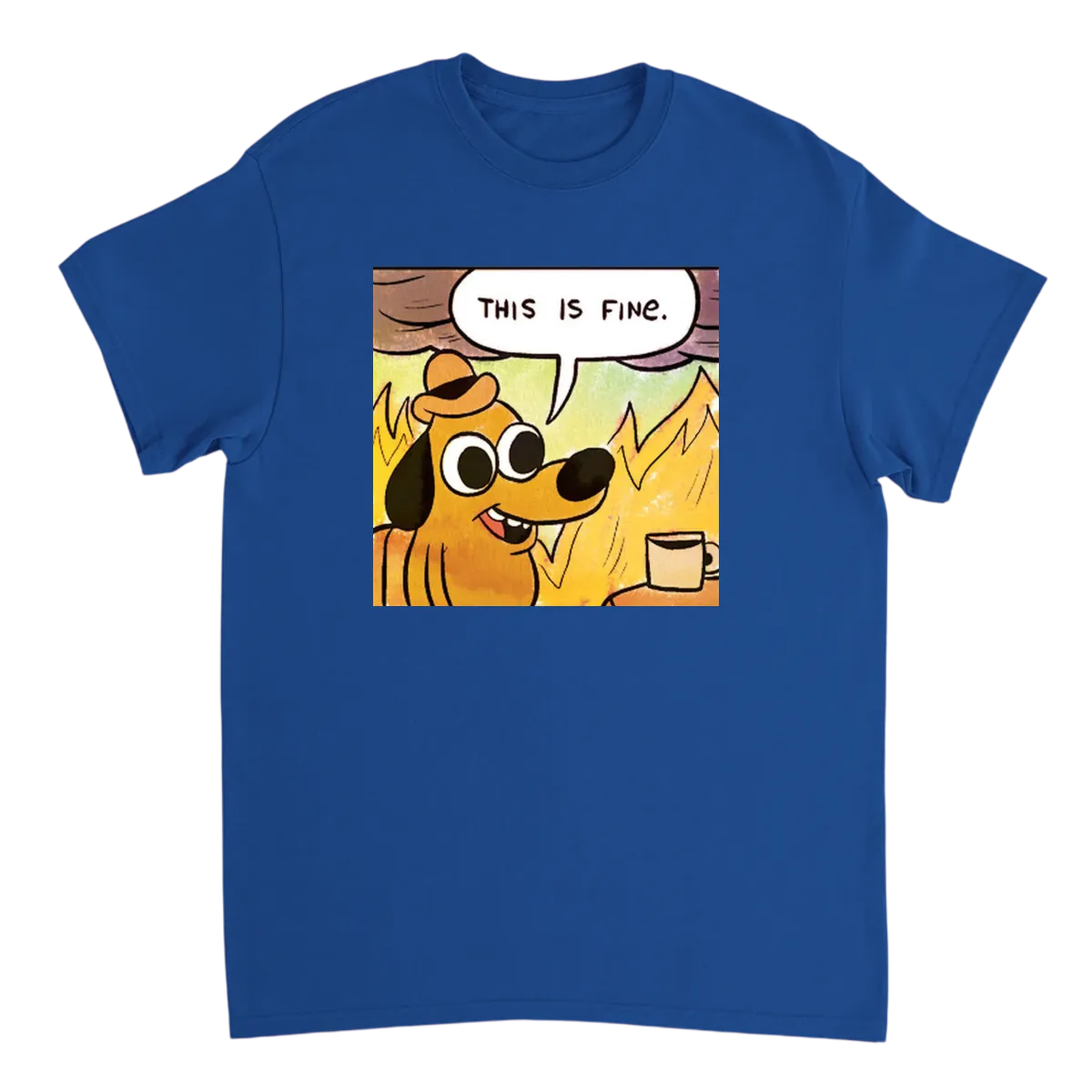 This is Fine Dog Tee - Meme Collection White T-Shirts Photo 5