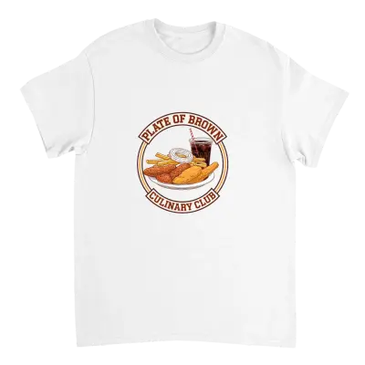 Plate of Brown Culinary Club T-Shirt T-Shirts - White