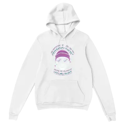 Skull Cap Season Cozy Y2K Hoodie Hoodies - White