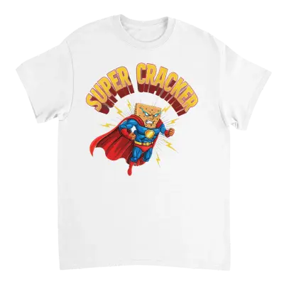 Super Cracker Viral Meme Graphic Tee T-Shirts - White