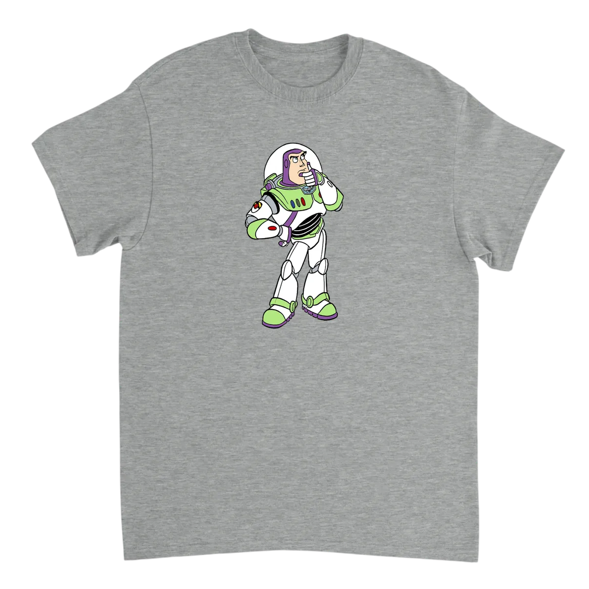 Toy Story Buzz Thinking T-Shirt T-Shirts - Grey