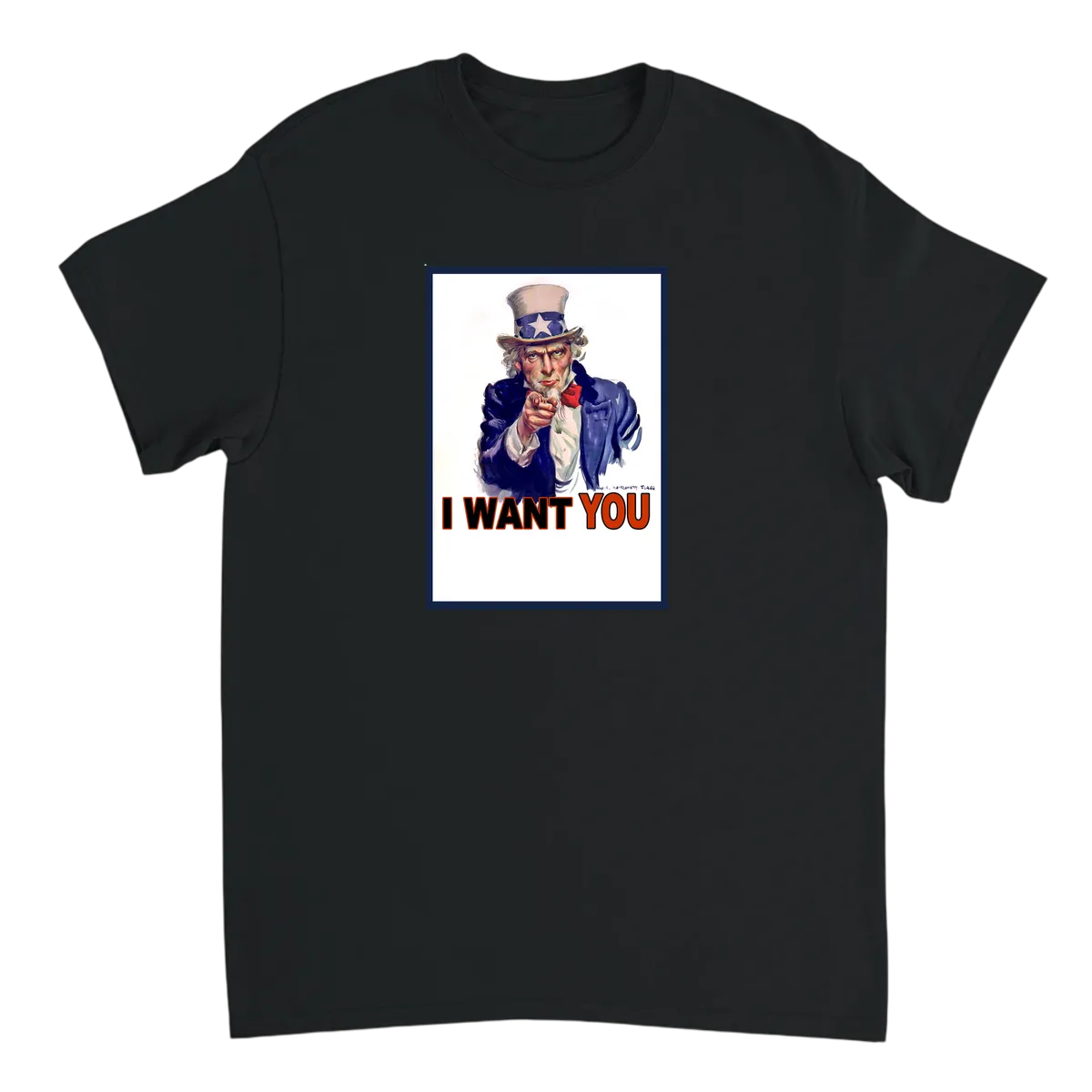 Uncle Sam I Want You T-Shirt Black T-Shirts Photo 2