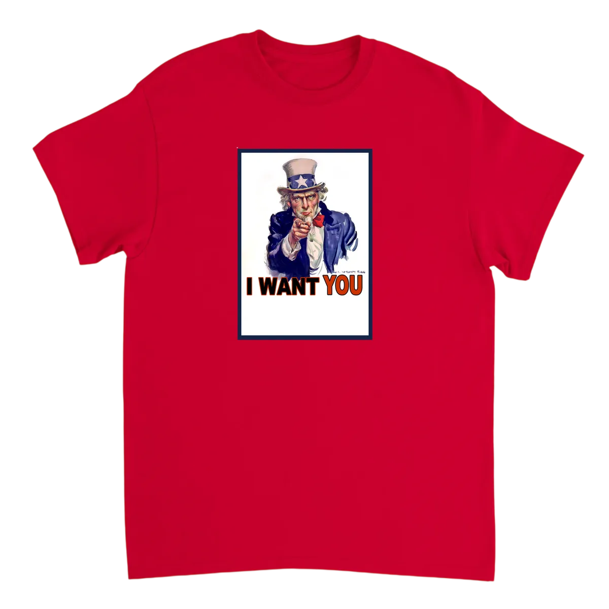 Uncle Sam I Want You T-Shirt T-Shirts - Red