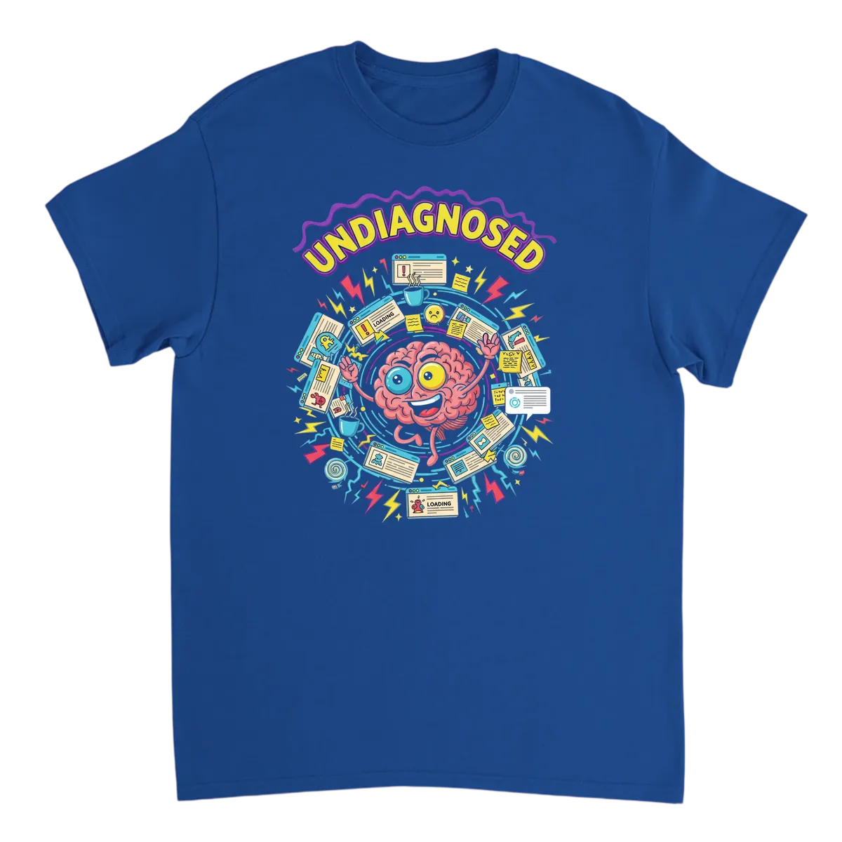 Undiagnosed Funny Chaotic Energy Tee White T-Shirts Photo 5