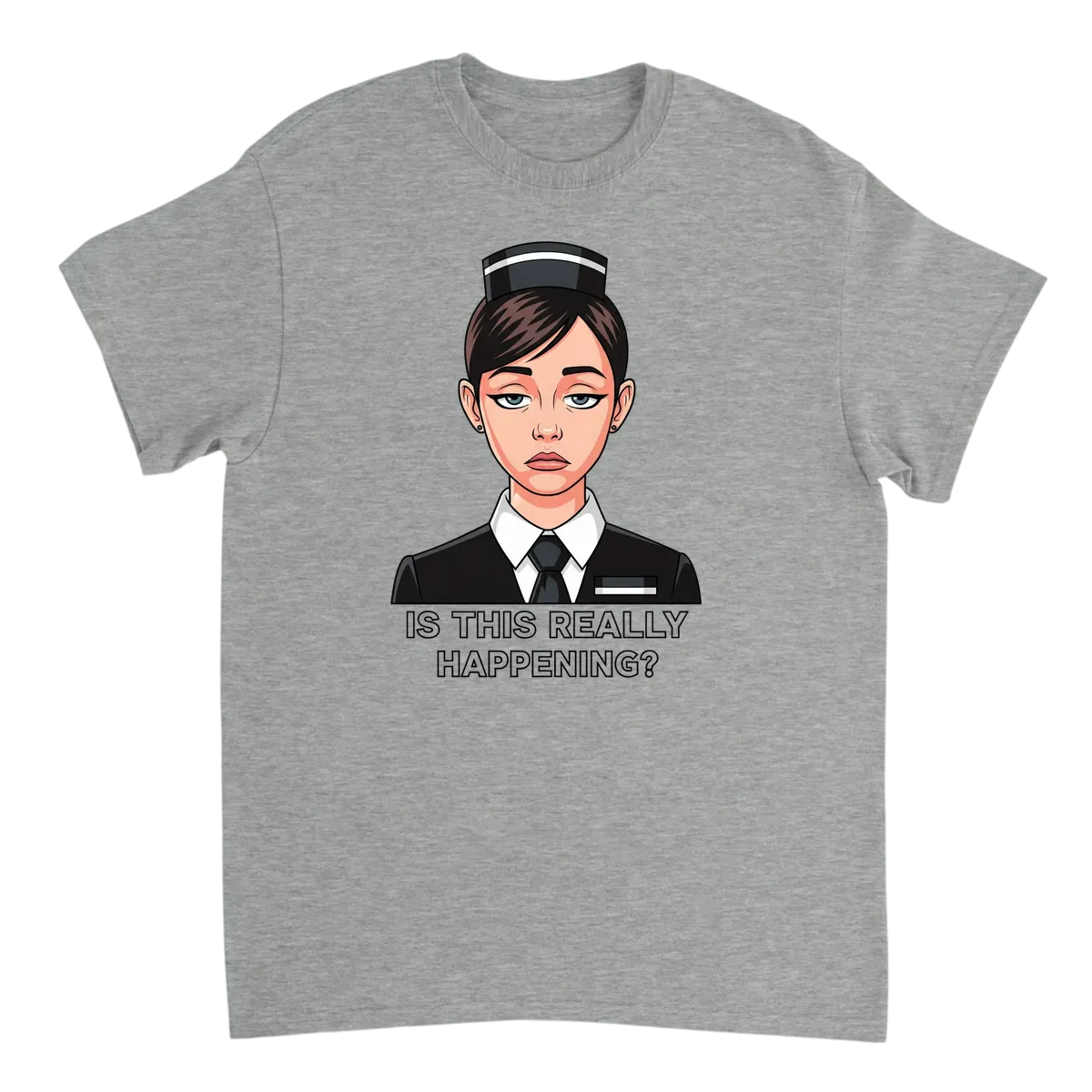 Usher Girl Unimpressed Meme T-Shirt T-Shirts - Grey