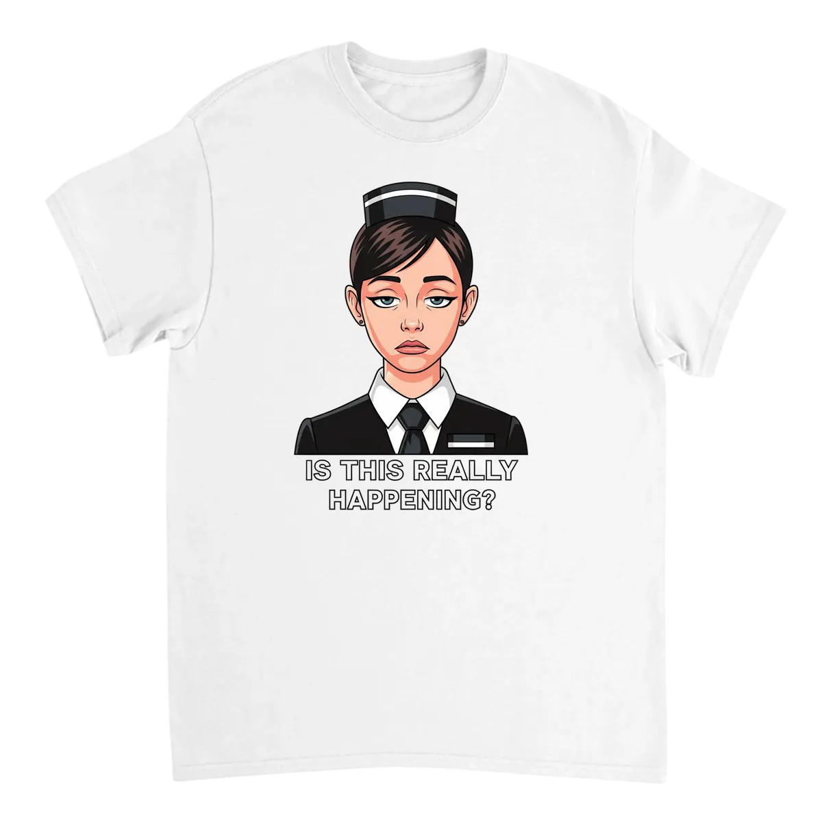 Usher Girl Unimpressed Meme T-Shirt White T-Shirts Photo 2