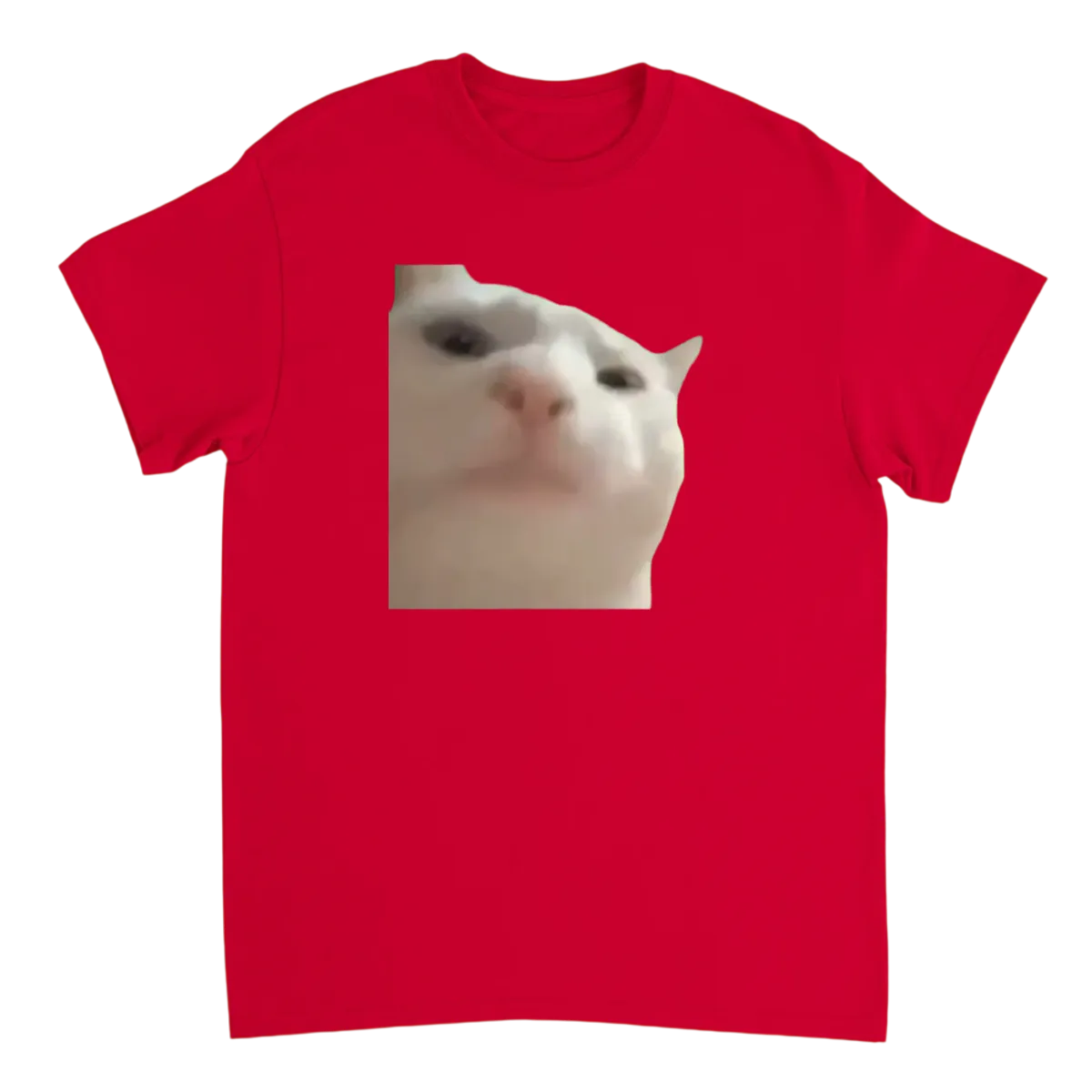 Vibing Cat: Good Vibes Only Tee T-Shirts - Red