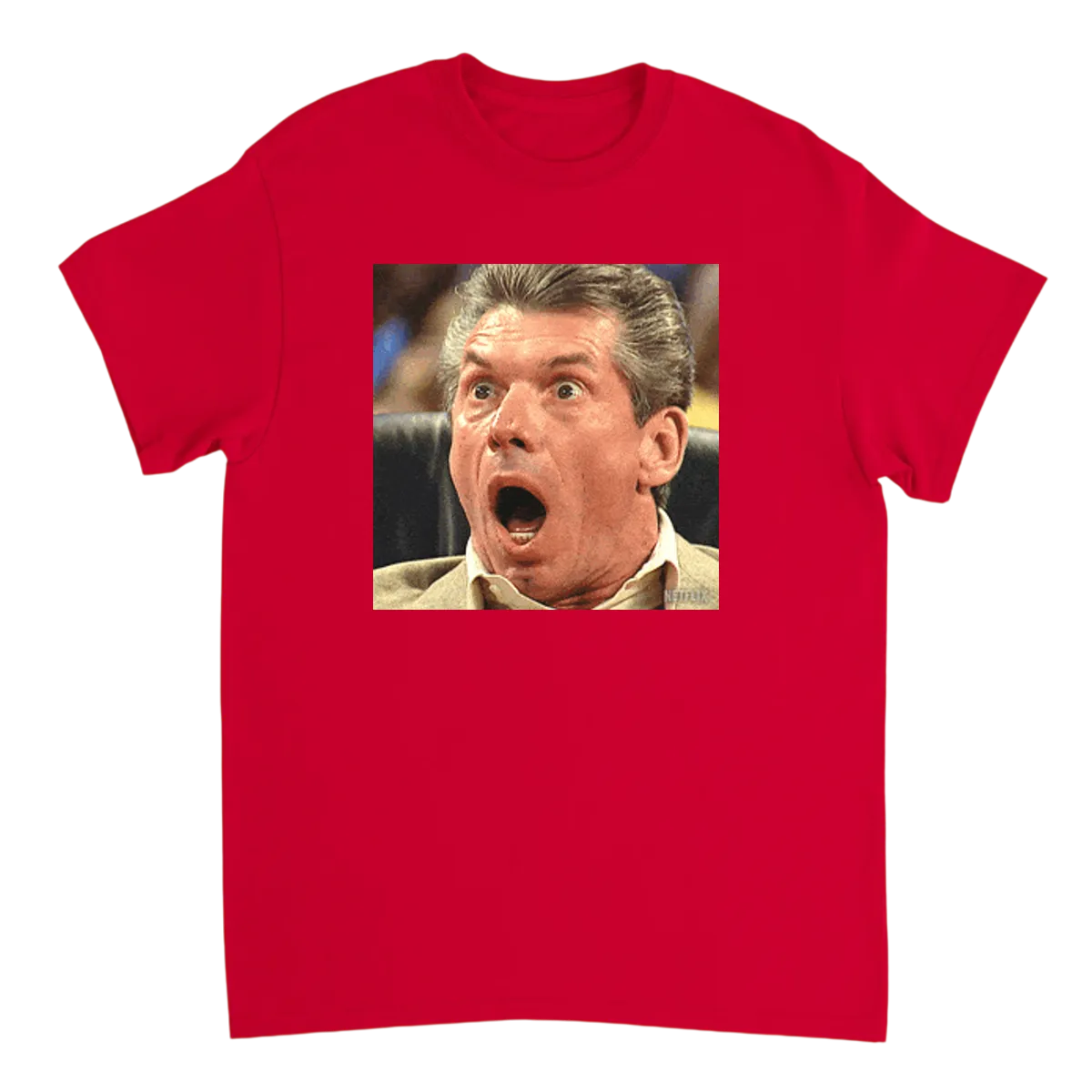 Vince McMahon Reaction Meme Tee Black T-Shirts Photo 3