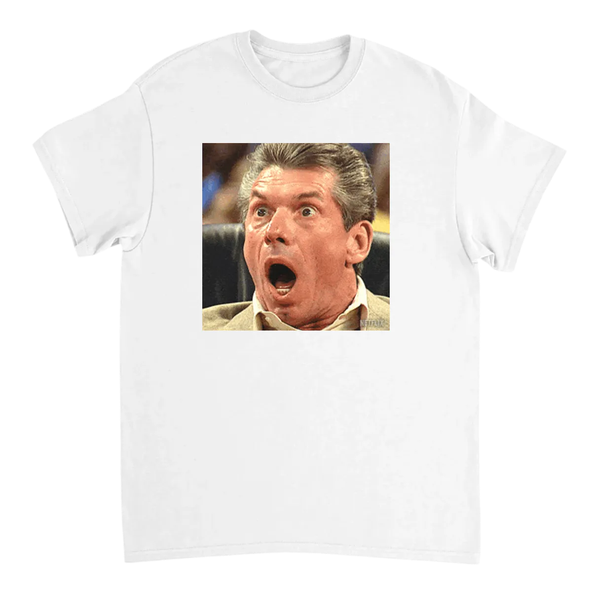 Vince McMahon Reaction Meme Tee Black T-Shirts Photo 5
