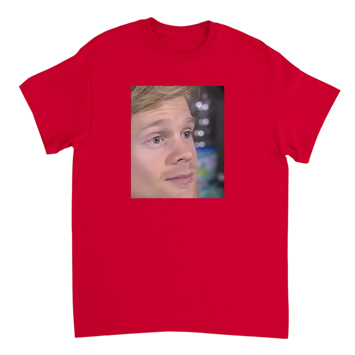 Wait, What? Blinking Guy Meme T-Shirt Black T-Shirts Photo 3