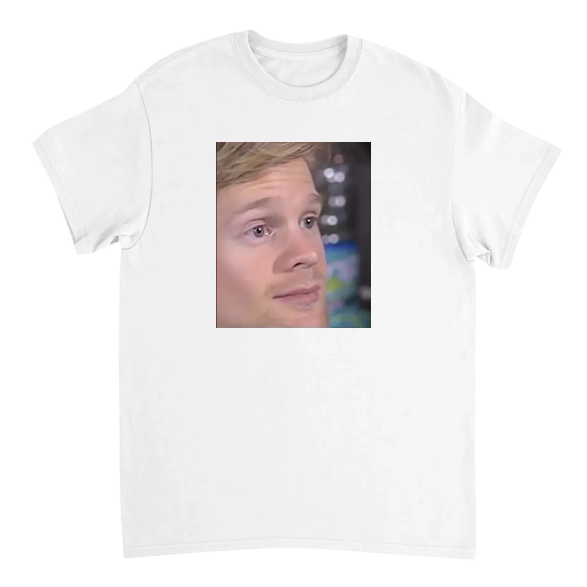 Wait, What? Blinking Guy Meme T-Shirt Black T-Shirts Photo 5